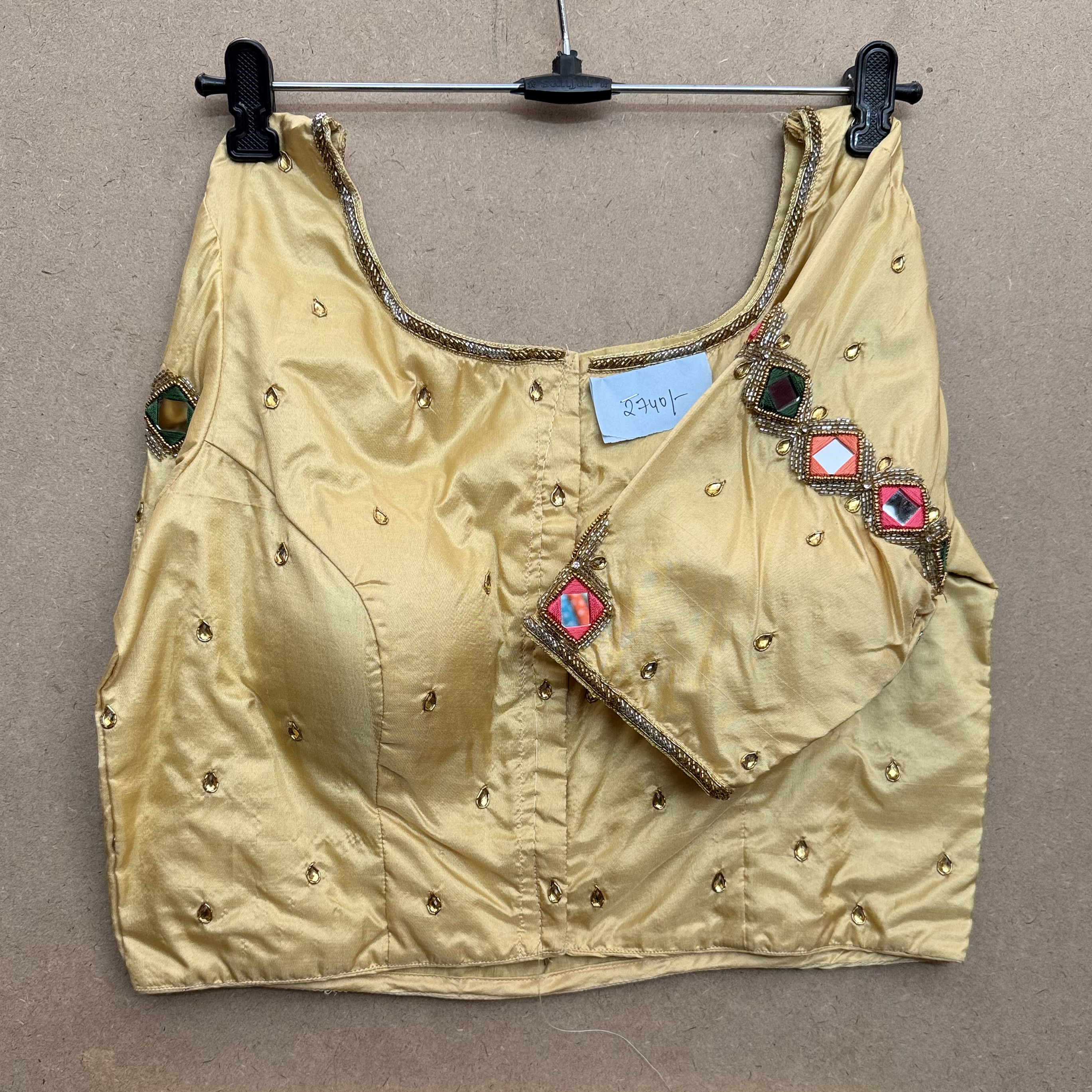 Mirror Work Silk Maggham Blouse 