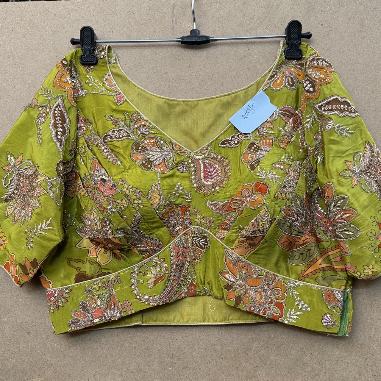 kalamkari silk blouses with side open (zip)