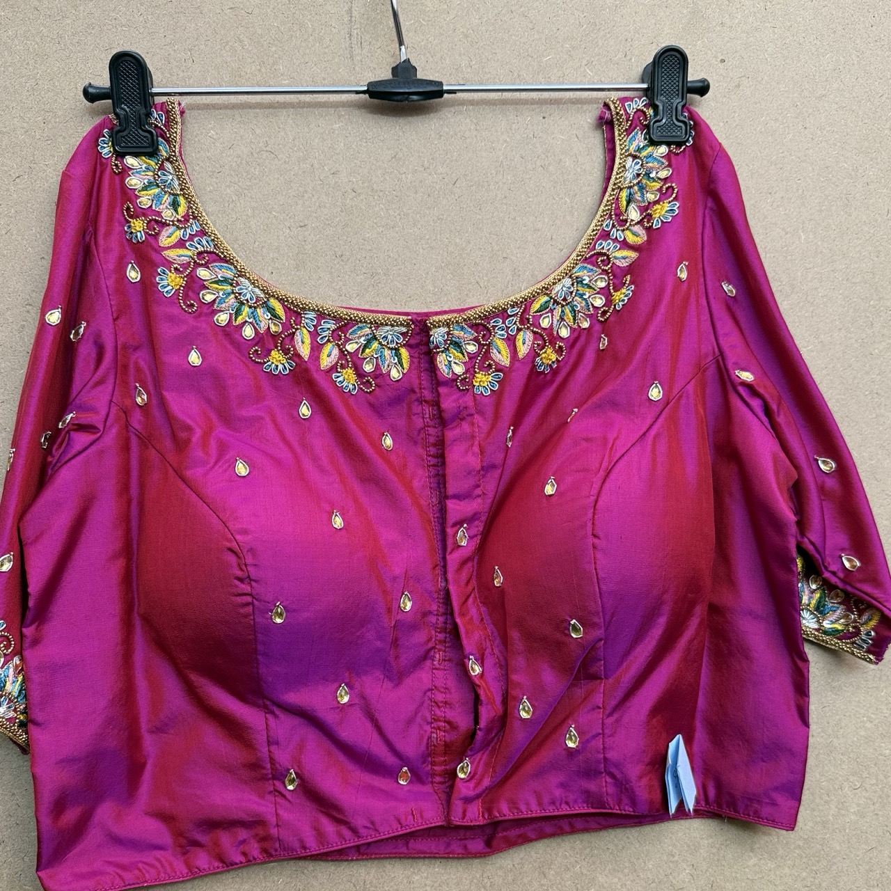 Silk maggam work blouse