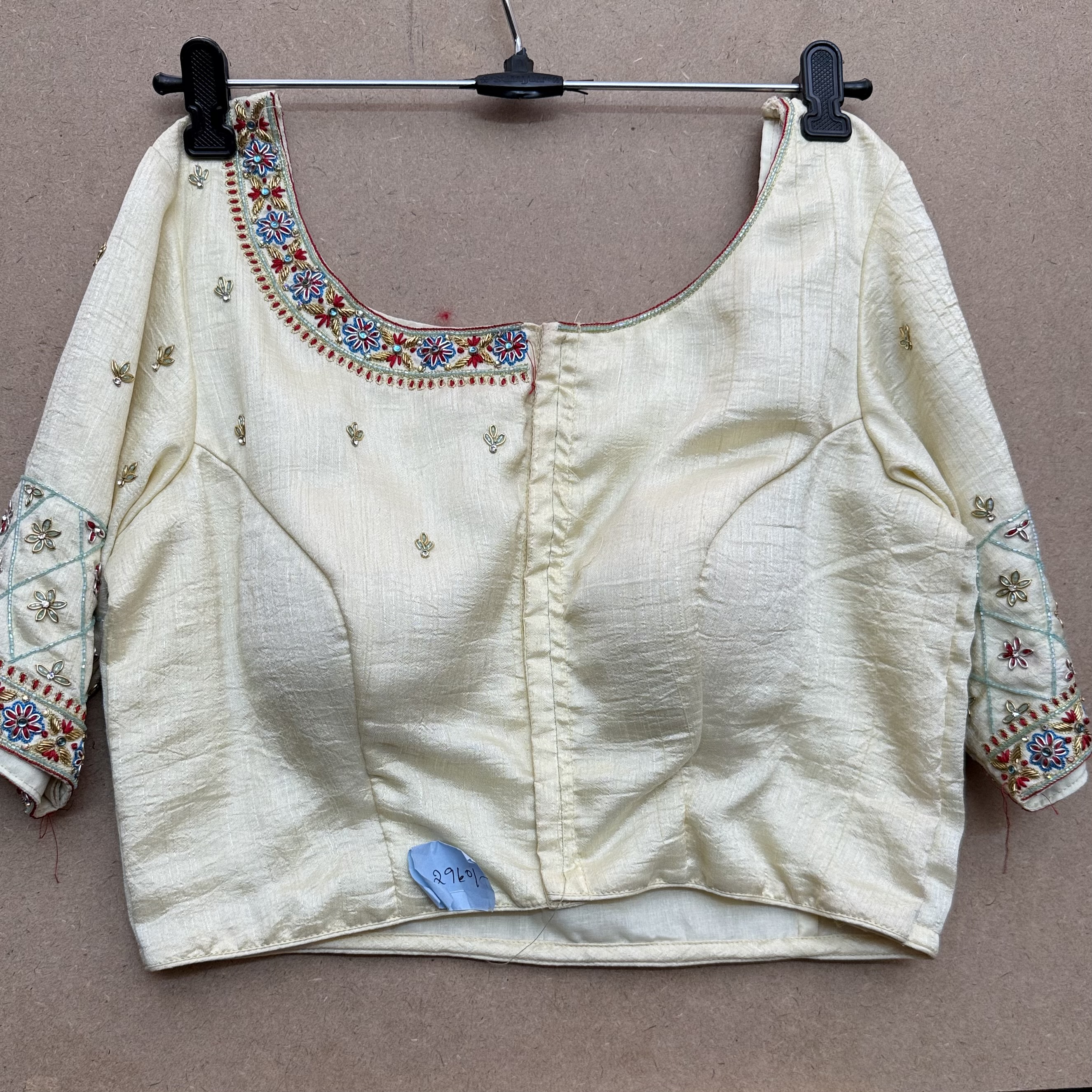 Semi raw silk Maggham blouse 